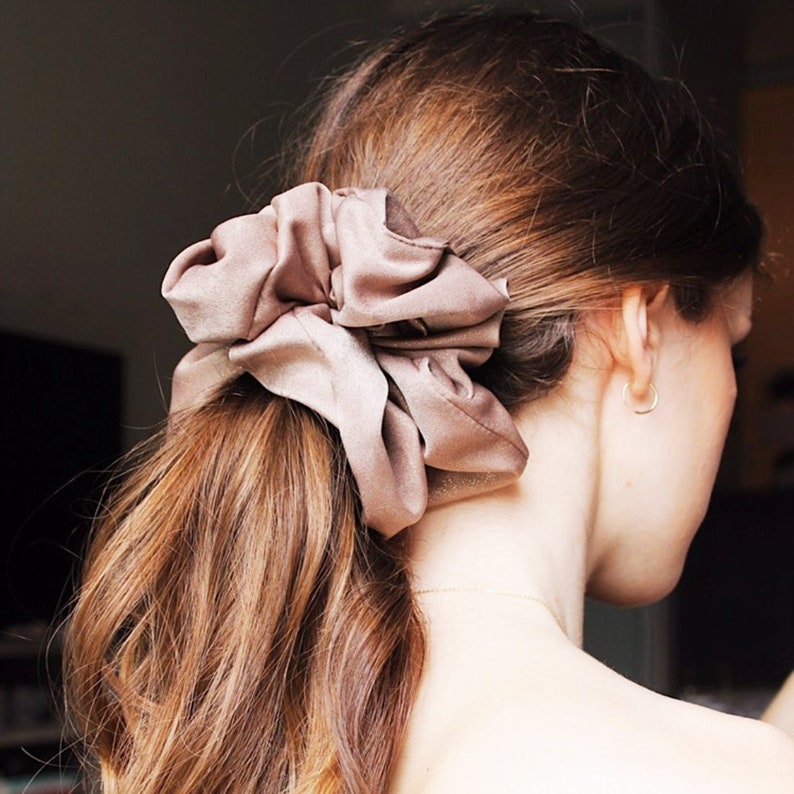 Oversized satin scrunchies big scrunchie hair elastic Etsy