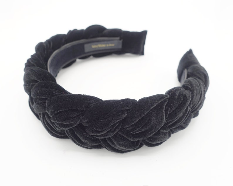 Velvet Braided Headband Silk Velvet Hairband Luxury Plaited - Etsy