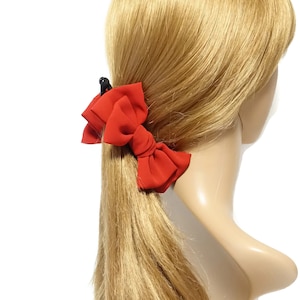 Handmade Chiffon Bow Banana hair clip Women Hair Accessories Hair Bow Clip