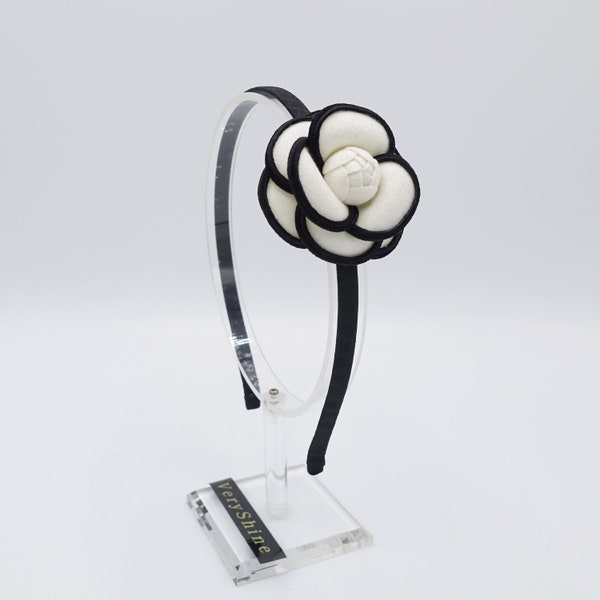 camellia thin headband flower hairband for women