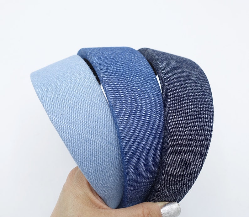 Denim Padded Headband Casual Cotton Hairband for Women Etsy
