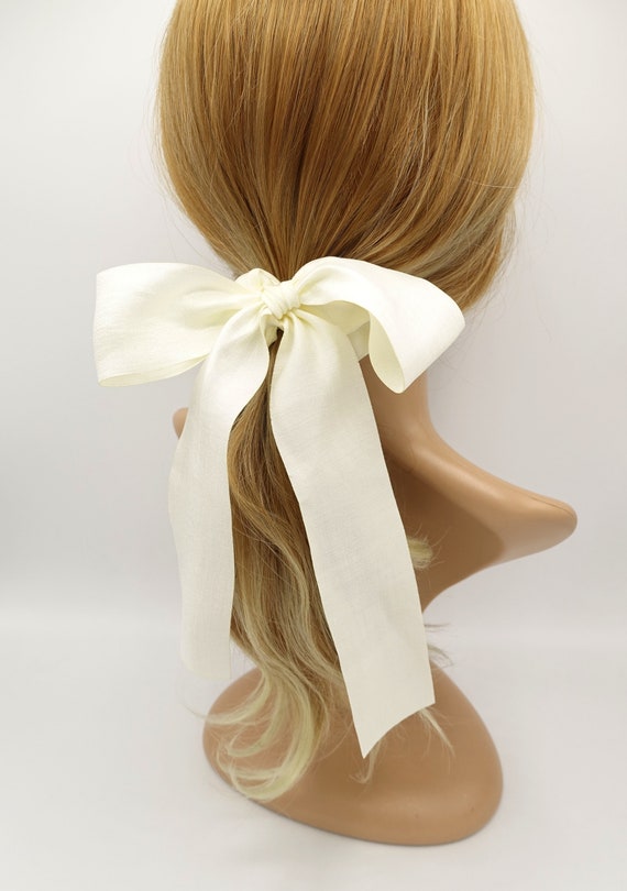 Shimmer Fabric Tail Scrunchies Bow Knot Hair Elastic for  display picture 1