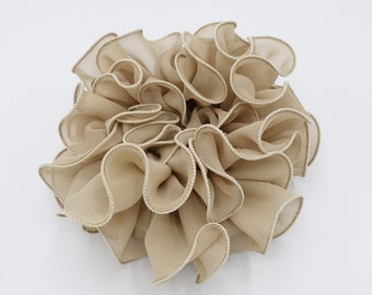 chiffon scrunchies, ruffle scrunchies, hair ties for women