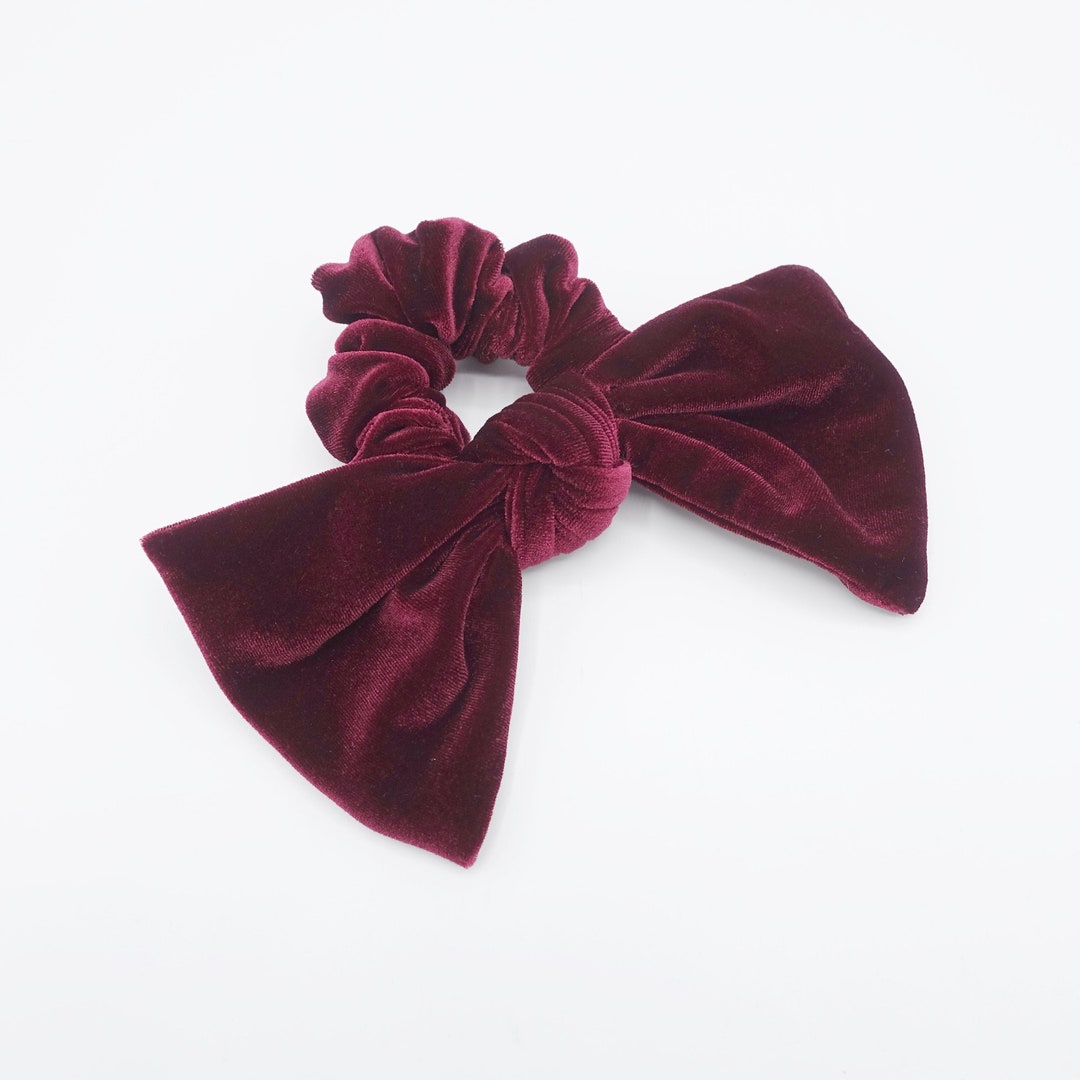 Velvet Bow Knot Scrunchies Standard Version Stylish Hair Tie - Etsy
