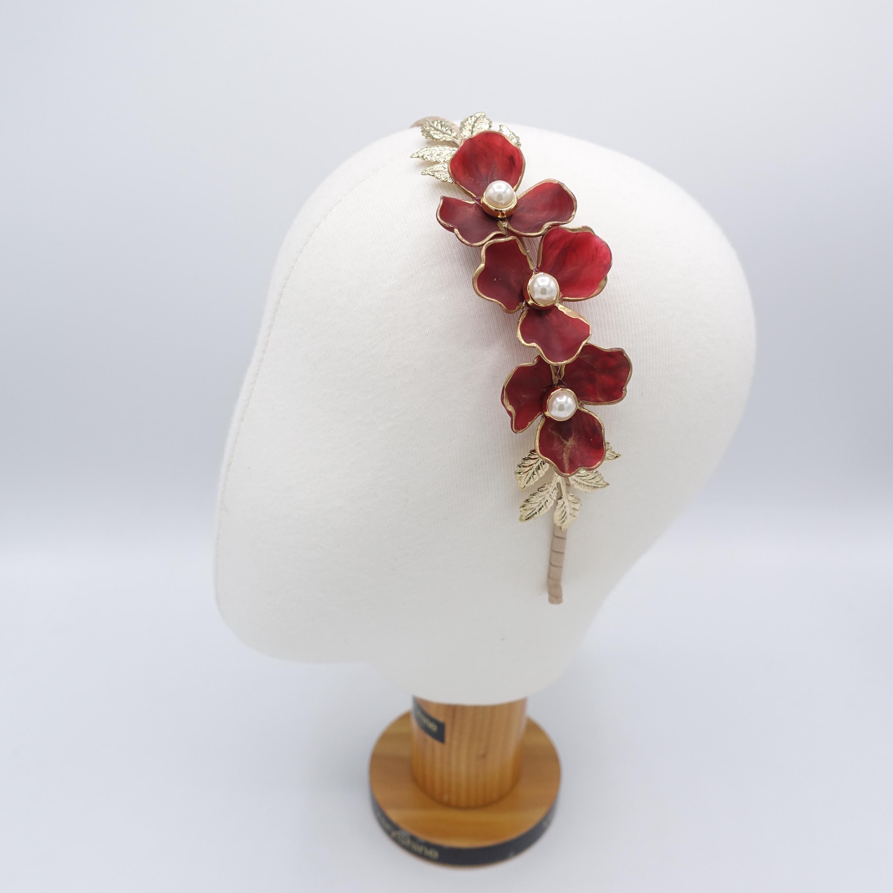 Satins Bibi à Fleurs Avec Serre-tête Pour Fête De Thé