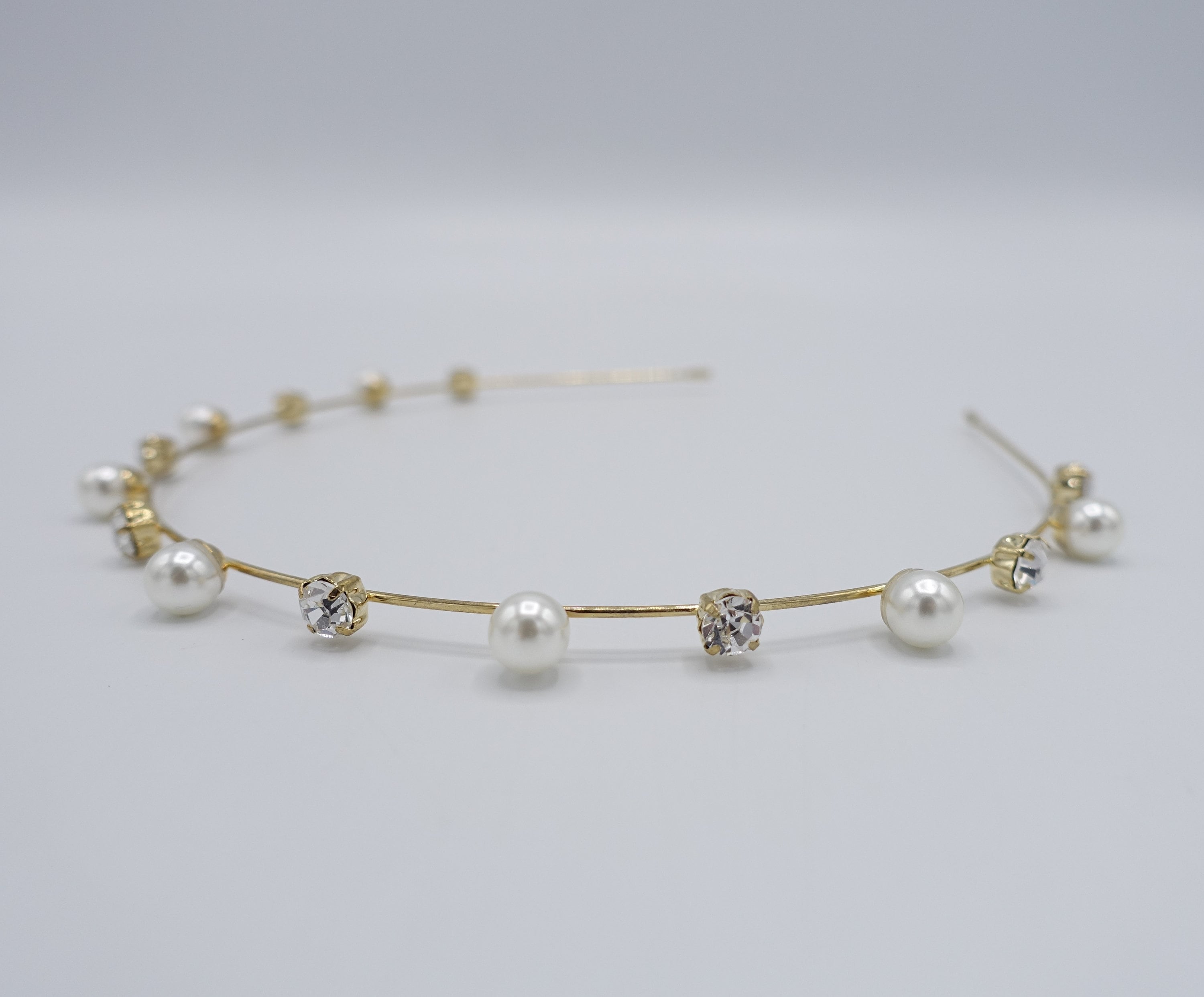 pearl rhinestone headband, thin headband, pearl thin headband