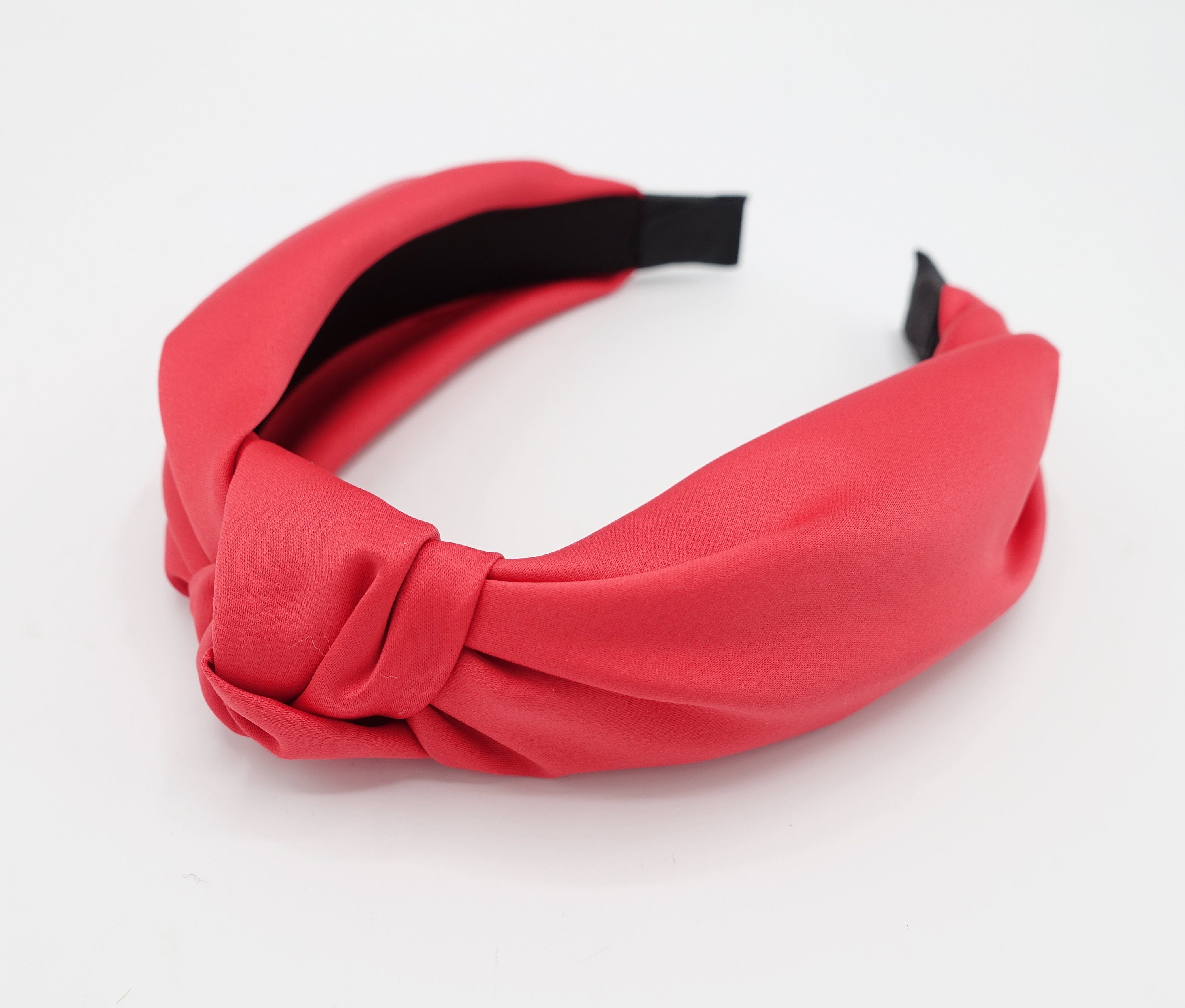 Women Hair Headbands Satin Colorful Knotted Top Knot Handband for Daily Use Topknot Headband main image 3