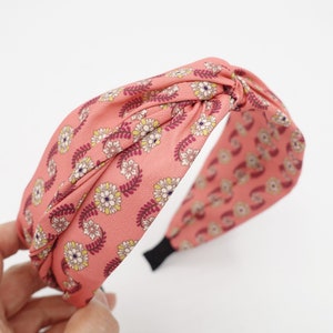 floral paisley print twist headband fashion headband for women