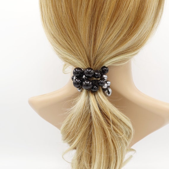 Confezione 2 Palline Knocker Elastici Capelli Con Perline Per Bambina – Elastici Porta Coda Multicolor - 4