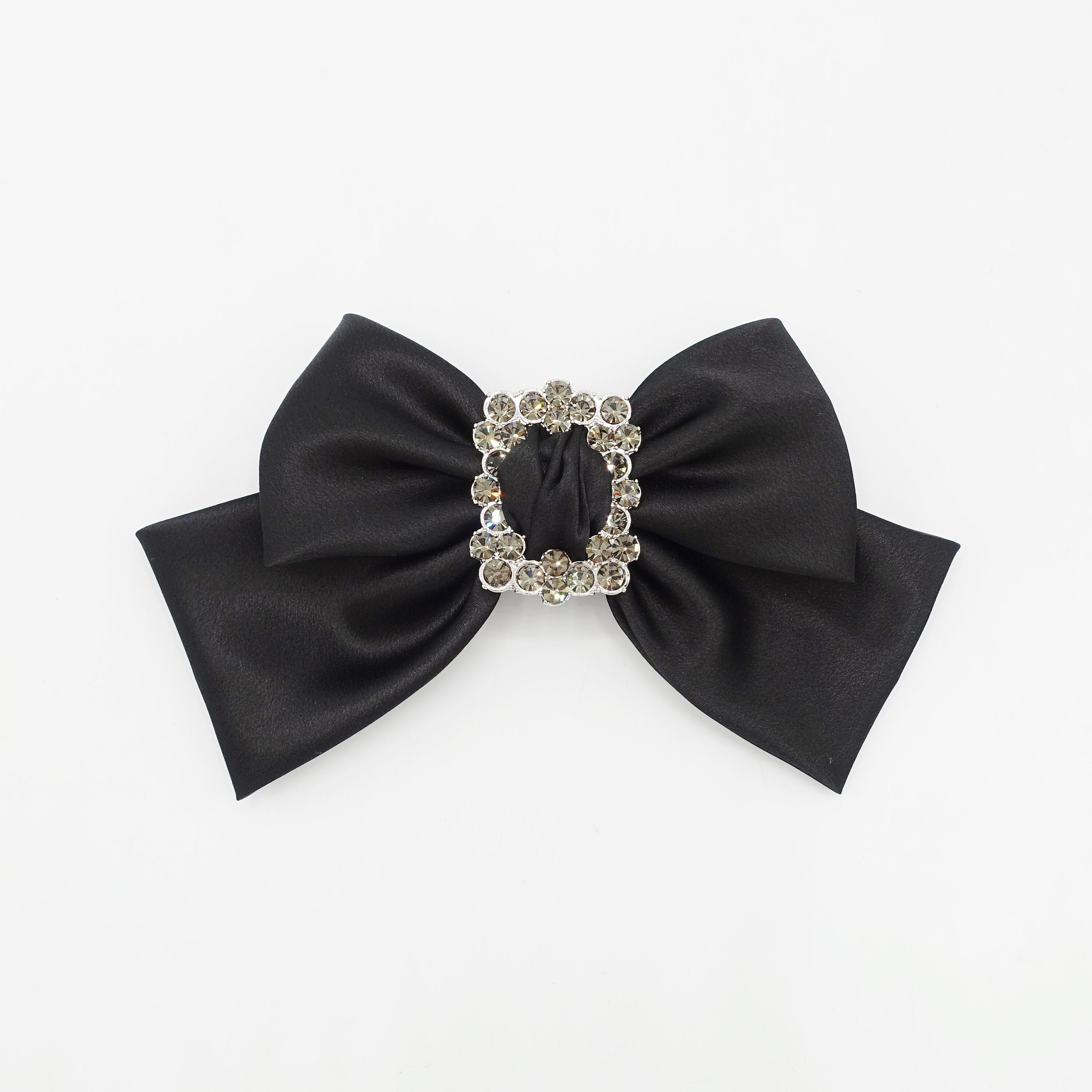 Classic black bow clip, velvet ribbon bow barrette clip, dark academia,  minimalist and stylish hair accessories
