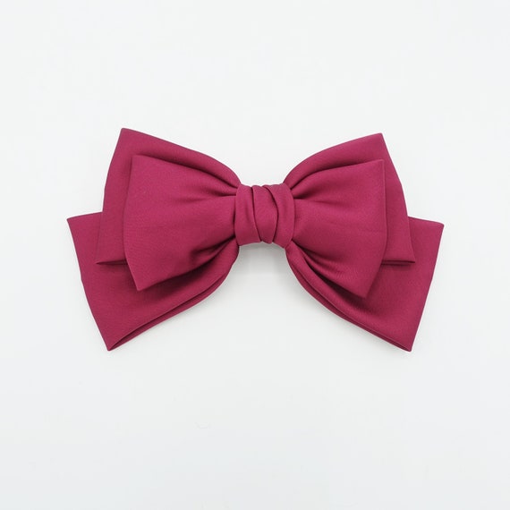 Silk Satin Hair Bow, Barrette Bow, Hair Bow Clip, Bridal Bow, Hair Bow for  Women, Hair Accessories Women 