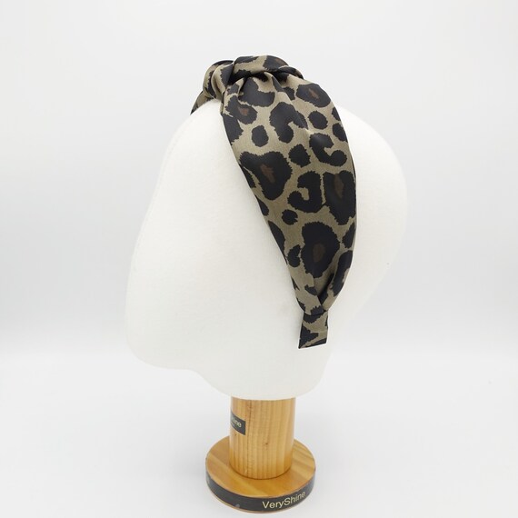 Cerchietto Moda Con Nodo E Fantasia Leopardata – Accessorio Per Capelli Donna In Tessuto E Resina – Giallo E Marrone - 4