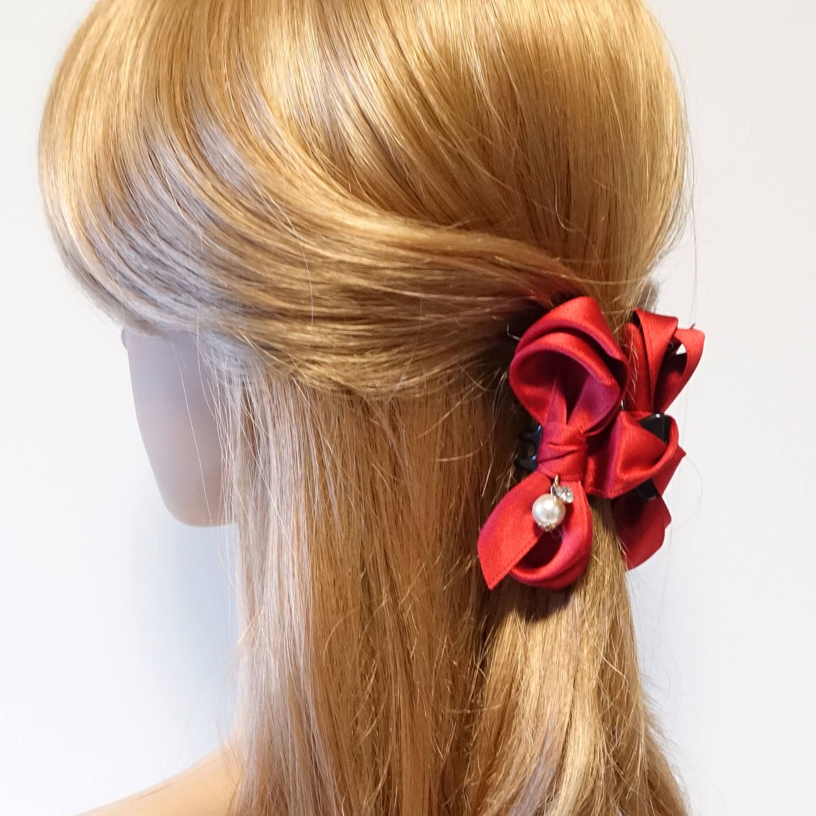 Handmade Satin Bow Mini Hair Jaw Claw Clip Women Hair Etsy