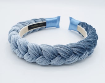 Brooklyn braided velvet headband stylish chunky fashionable hairband for women