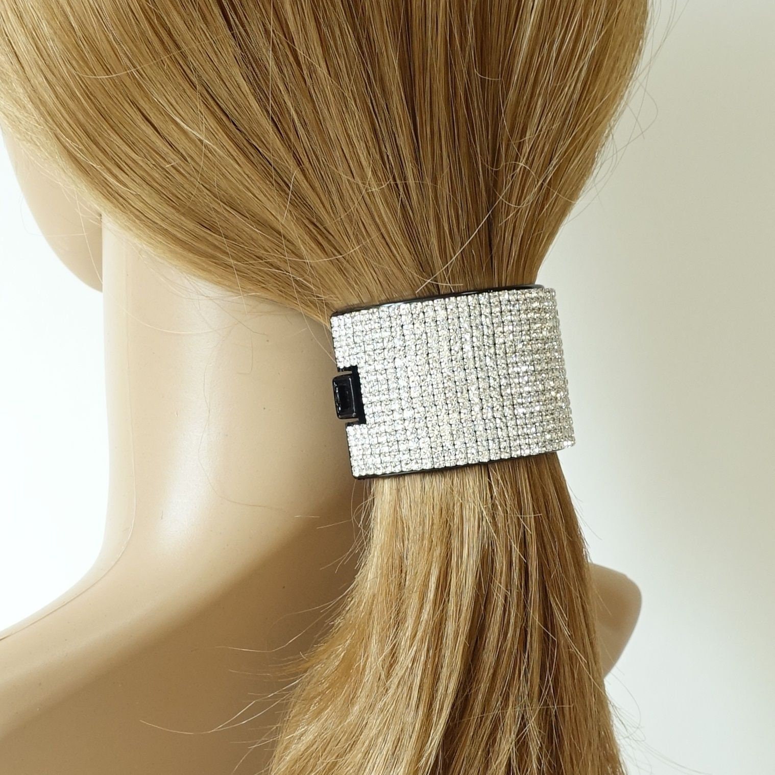 Tunnel Shape Rhinestone Decorated Ponytail Clip Women Hair Etsy