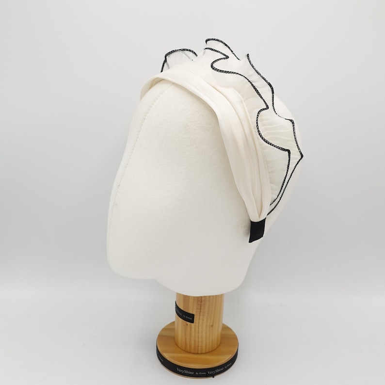 Pleated Lettuce Hem Headband Organdy Hairband Cute Hair Etsy