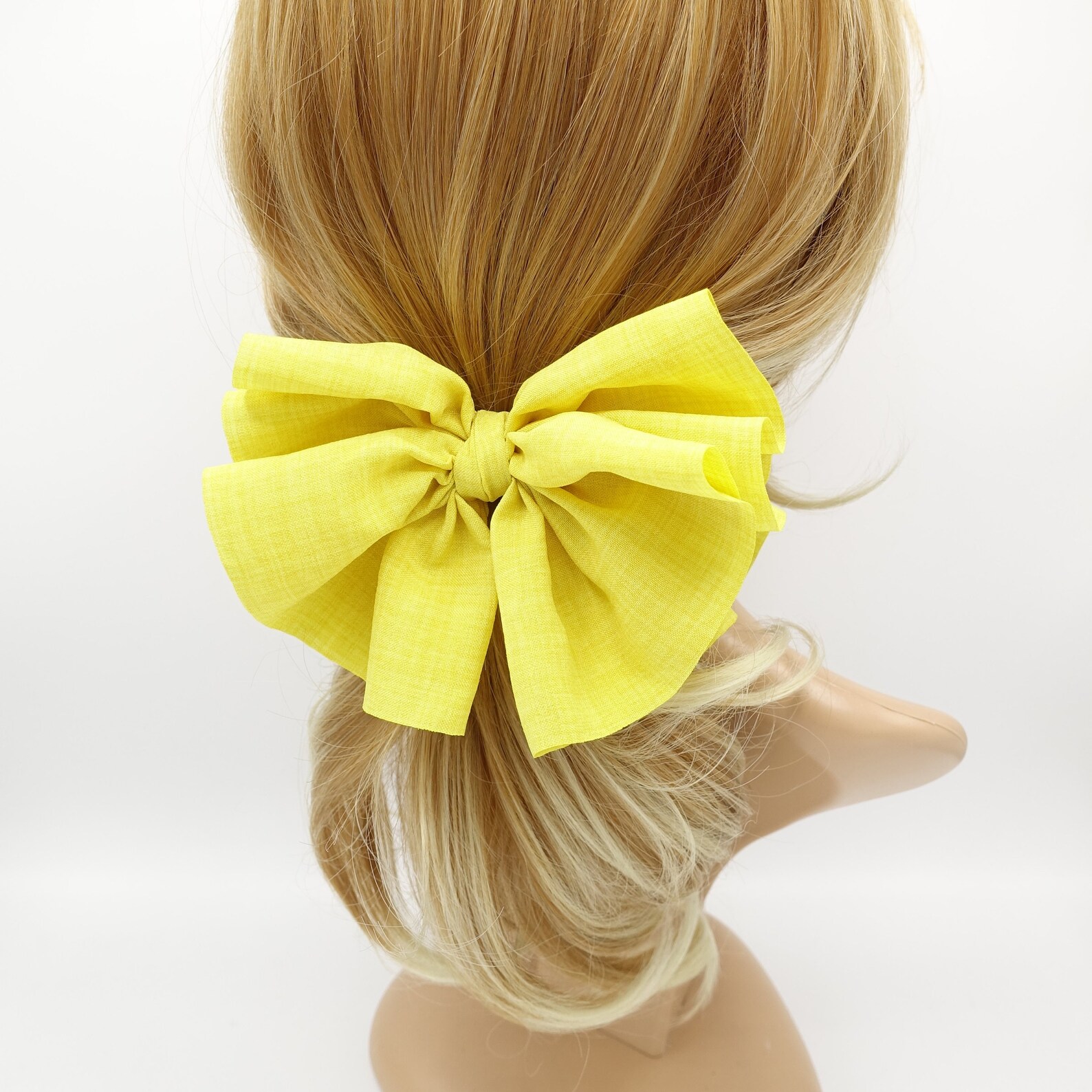 Volume Pleated Hair Bow French Barrette Women Hair Accessory Etsy