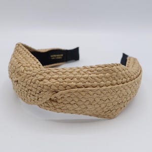 straw women headband vacation rattan hairband woman hair accessories