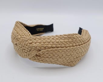Stroh Frauen Stirnband Urlaub Rattan Haarband Frau Haarschmuck