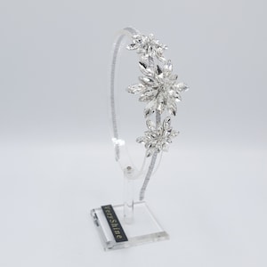 Strass-Stirnband, Schneeblumen-Stirnband, Glitzer-Stirnband und funkelndes Stirnband für Frauen