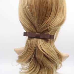 basic bow barrette, satin hair bow for women
