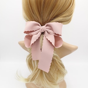 chiffon wave half tail hair bow for women