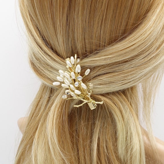 Crystal Beads Hair Clip, Bridal Hair Clip, Hair Jewelry for