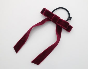 Velvet bow french barrette comb hair elastic stylish black velvet hair accessory for women