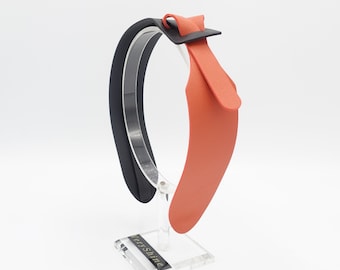 leather buckle headband two tone luxury style hair accessory for women