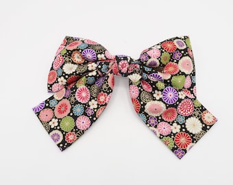 Japanese floral print big  bow