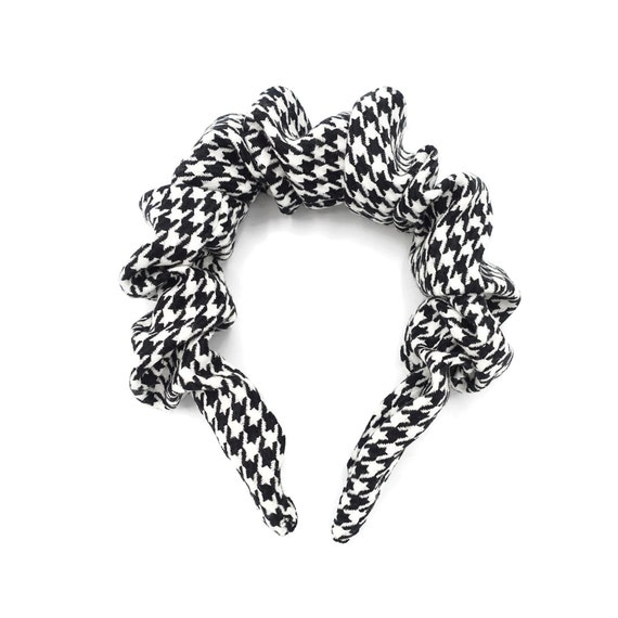 Volume Wave Headband Houndstooth Check Stylish Hairband  display picture 2