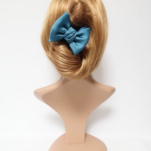 satin butterfly bow hair claw clip glossy fabric bow decorated hair clamp