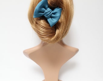 satin butterfly bow hair claw clip glossy fabric bow decorated hair clamp