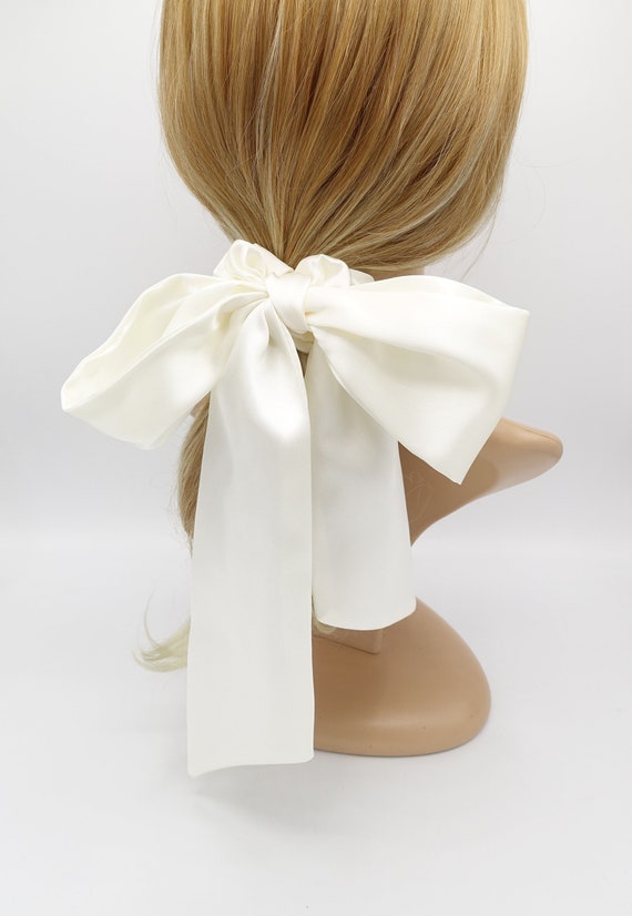 ☆GLOWNY☆ BOW SCRUNCHIE WHITE GLOWNY] BOW SCRUNCHIE (WHITE) – SellerWork