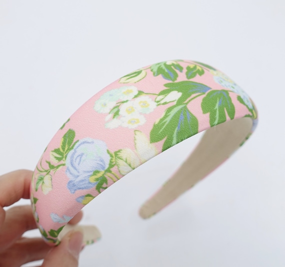 Floral Padded Headband - Mixed Pastel Floral Prints Floral Print Padded Headband Women Hairband Hair Accessory  main image 3