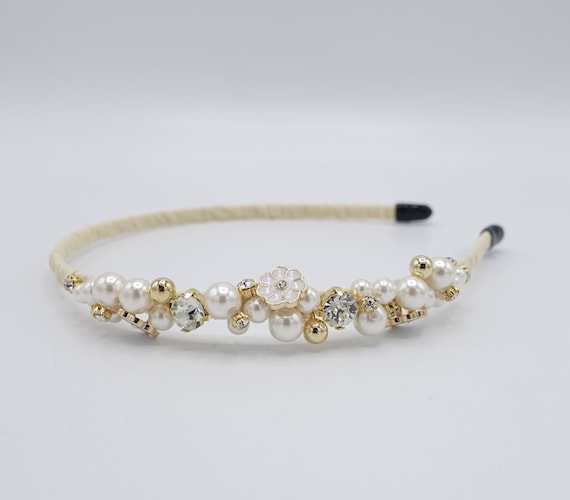 Diademas Retro Con Bisel De Perlas Para Mujer Y Niña, Diademas Vintage Para Fita, Novia, Boda, Accorios Para El Cabello - AliExprs