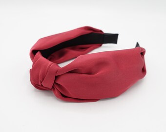 Fascia per Capelli 2 Pezzi, Fascia per Capelli Rossa a Pois Rossi per Donne Ragazze bambina, Retro Vintage Nodo Striscia Fasce di Torsione Accessorio per Capelli Rockabilly - Rosso Nero