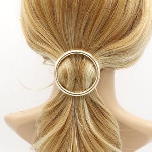 Open Circle Hair Clip, Hair Pin Brass Hair Barrette,hand Forged