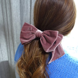 double layered velvet hair bow stylish hair hair accessory for women