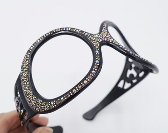 Bandeau avec lunettes, bandeau avec strass, élégant bandeau pour les femmes