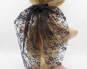 lace hair bow tail hair tie scrunchies for women