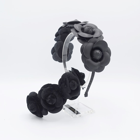 Luxury Camellia Flower Braided Chain Headband New 2025 Internet Celebrity High-end Camellia Headband for Women  main image 3
