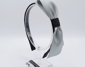 satin bow headband, grosgrain headband for women