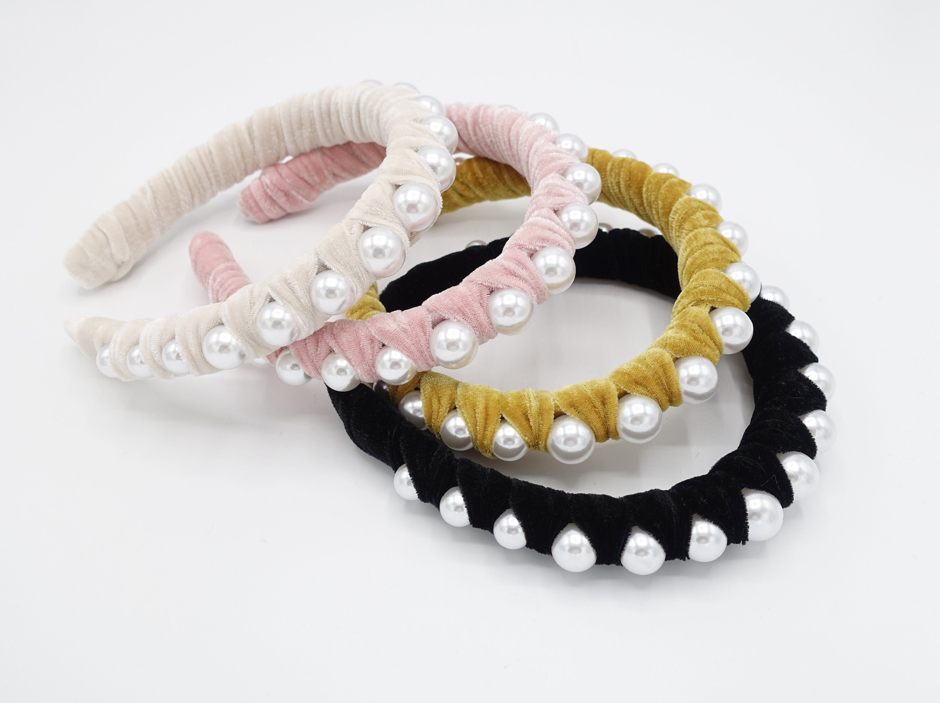 Rust Velvet Pearl Headband main image 0