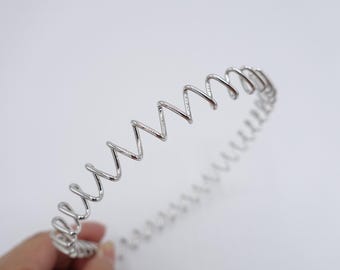 Minimalistische metalen zigzaghoofdband - uniseks haaraccessoire