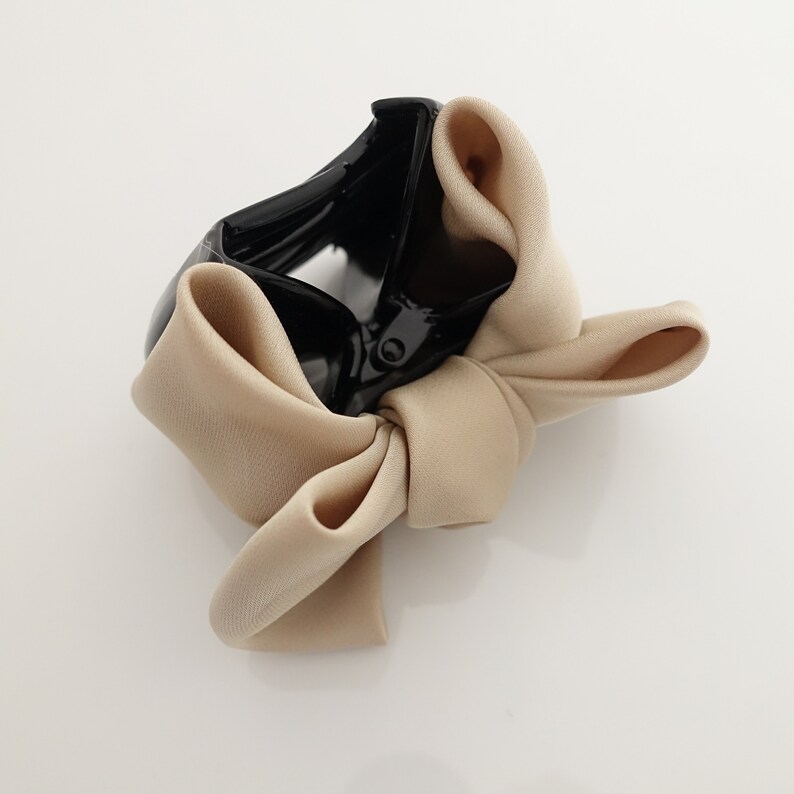 Satin Butterfly Bow Hair Claw Clip Glossy Fabric Bow Decorated - Etsy