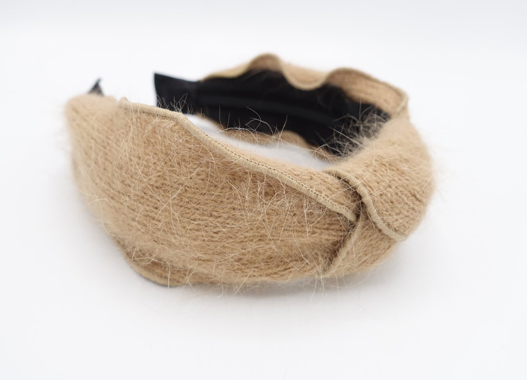 Angora Top Knot Headband Winter Hair Accessory for Women - Etsy