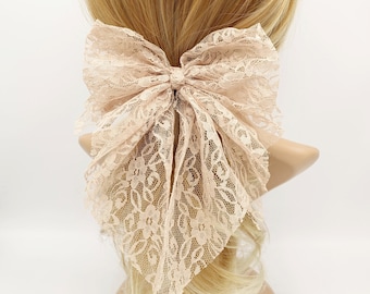 lace hair bow feminine styles hair accessory for woman