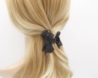 mini bow claw, chiffon bow claw, small hair claw