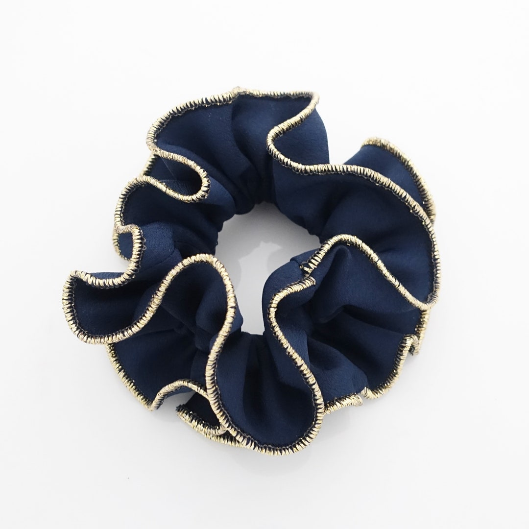 ヘアアクセサリー HELK TIE SCRUNCHIE / LONG (NAVY) Amazon.com: Silk Hair Scarf Scrunchie Hair Ties Satin Long